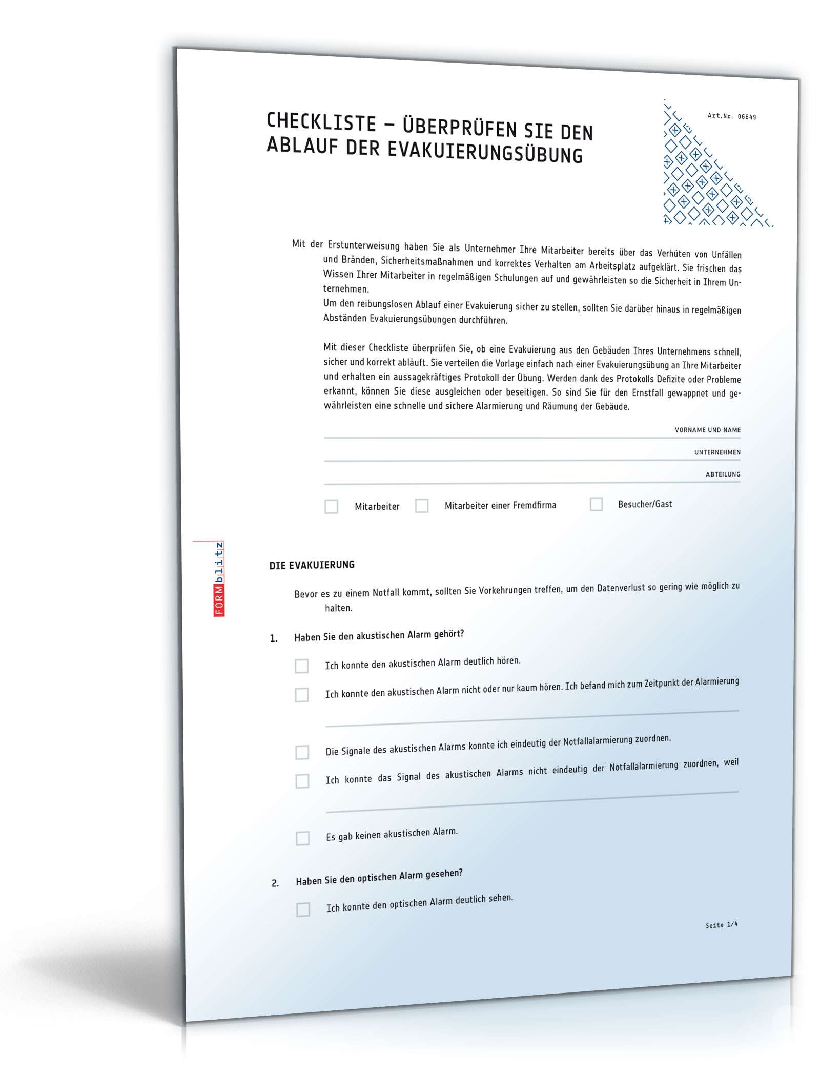 Checkliste: Überprüfen Sie den Ablauf der Evakuierung PDF