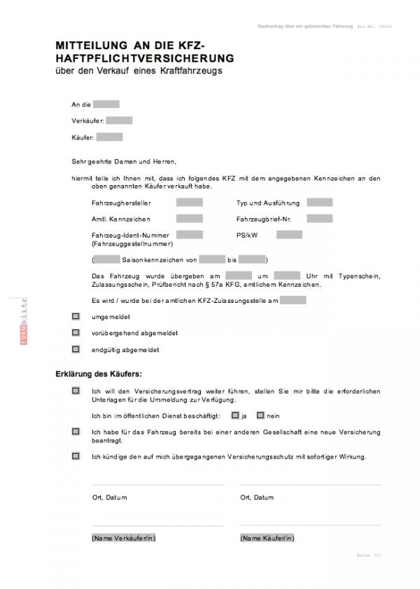 Kaufvertrag über ein gebrauchtes Fahrzeug Word. Seite: 3