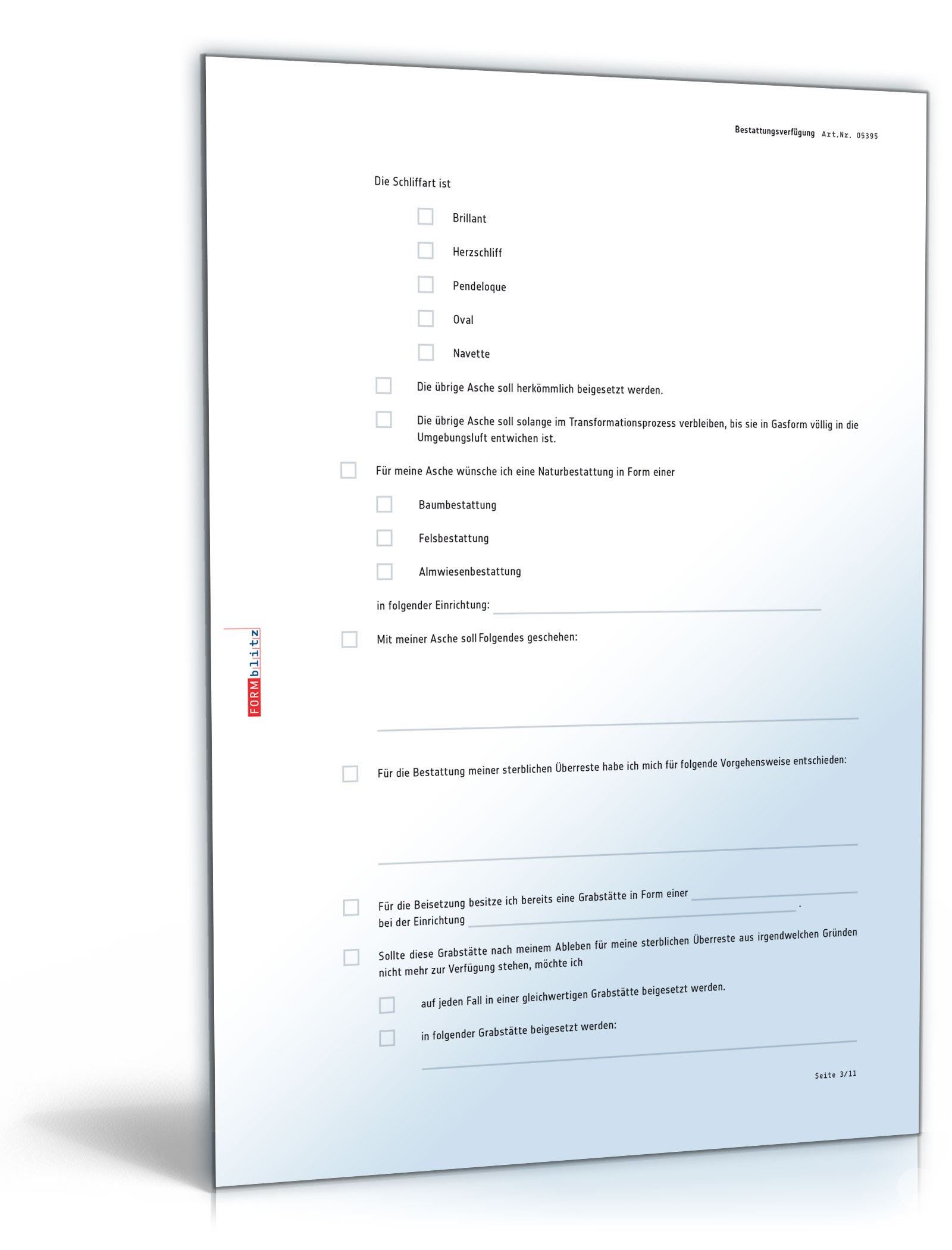 Bestattungsverfügung PDF. Seite: 3