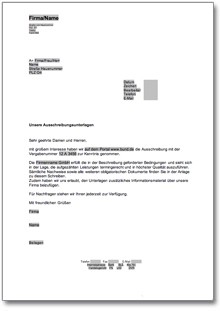Auftragsbestätigung (an einen Kunden) Word