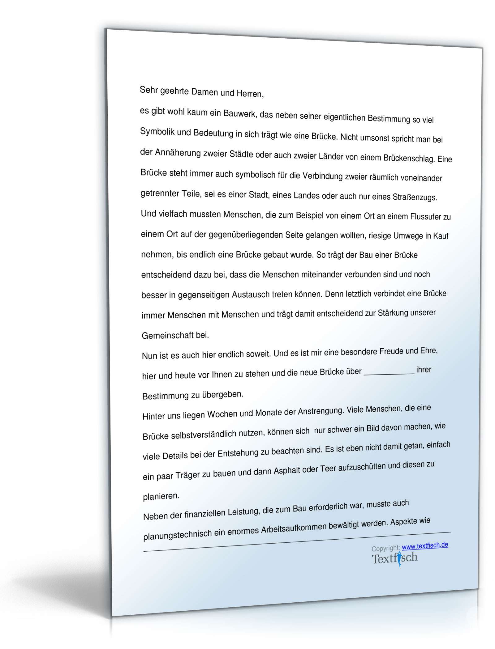 Einweihungsrede - Einweihung einer Brücke   PDF. Seite: 2