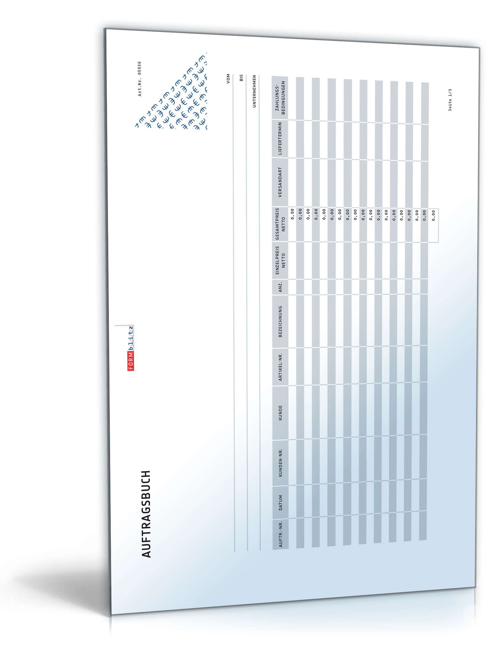 Auftragsbuch PDF