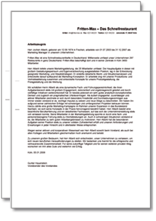 Dienstzeugnis-Paket (Marketing Manager) Excel