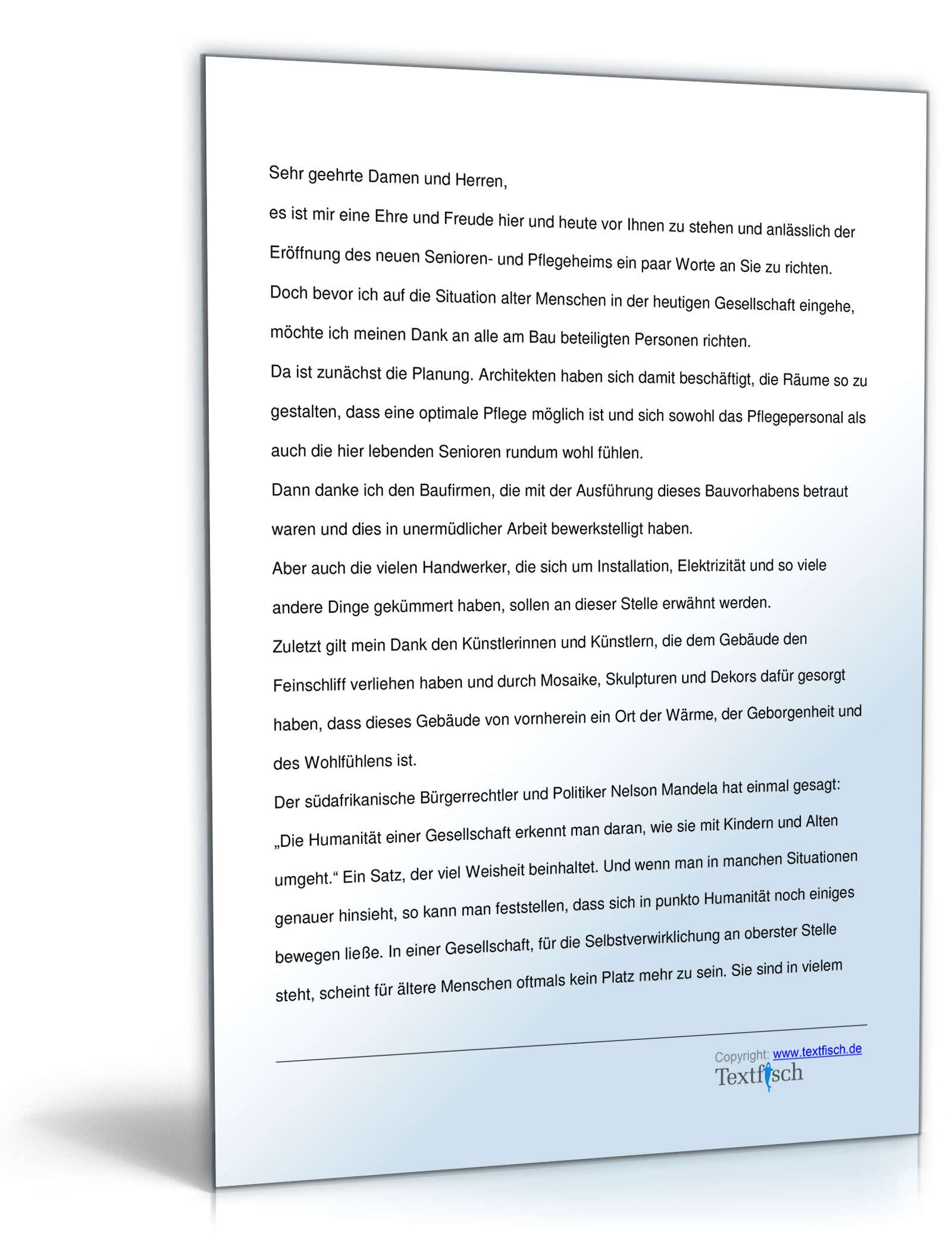 Eröffnungsrede - Einweihung eines Altenheims PDF. Seite: 2