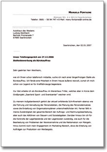 Bewerbung (Bürokauffrau) Word