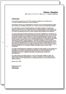 Dienstzeugnis-Paket (Reiseverkehrskaufleute) Excel
