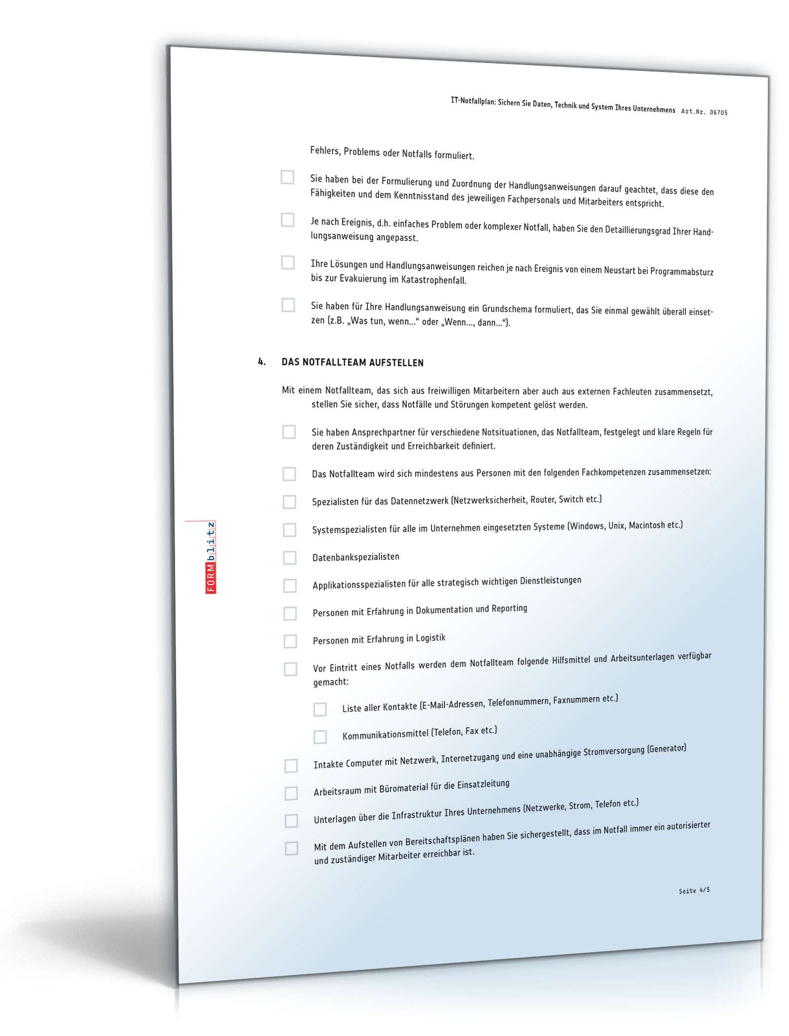 IT-Notfallplan: Sichern Sie Daten, Technik und System Ihres Unternehmens PDF. Seite: 4
