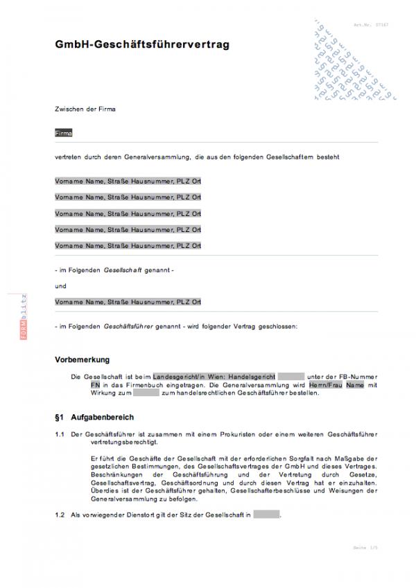 GmbH-Geschäftsführervertrag Word. Seite: 2
