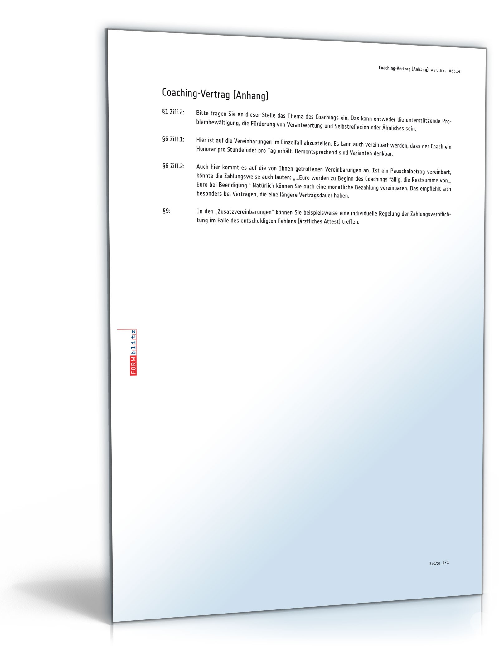 Coachingvertrag PDF. Seite: 5