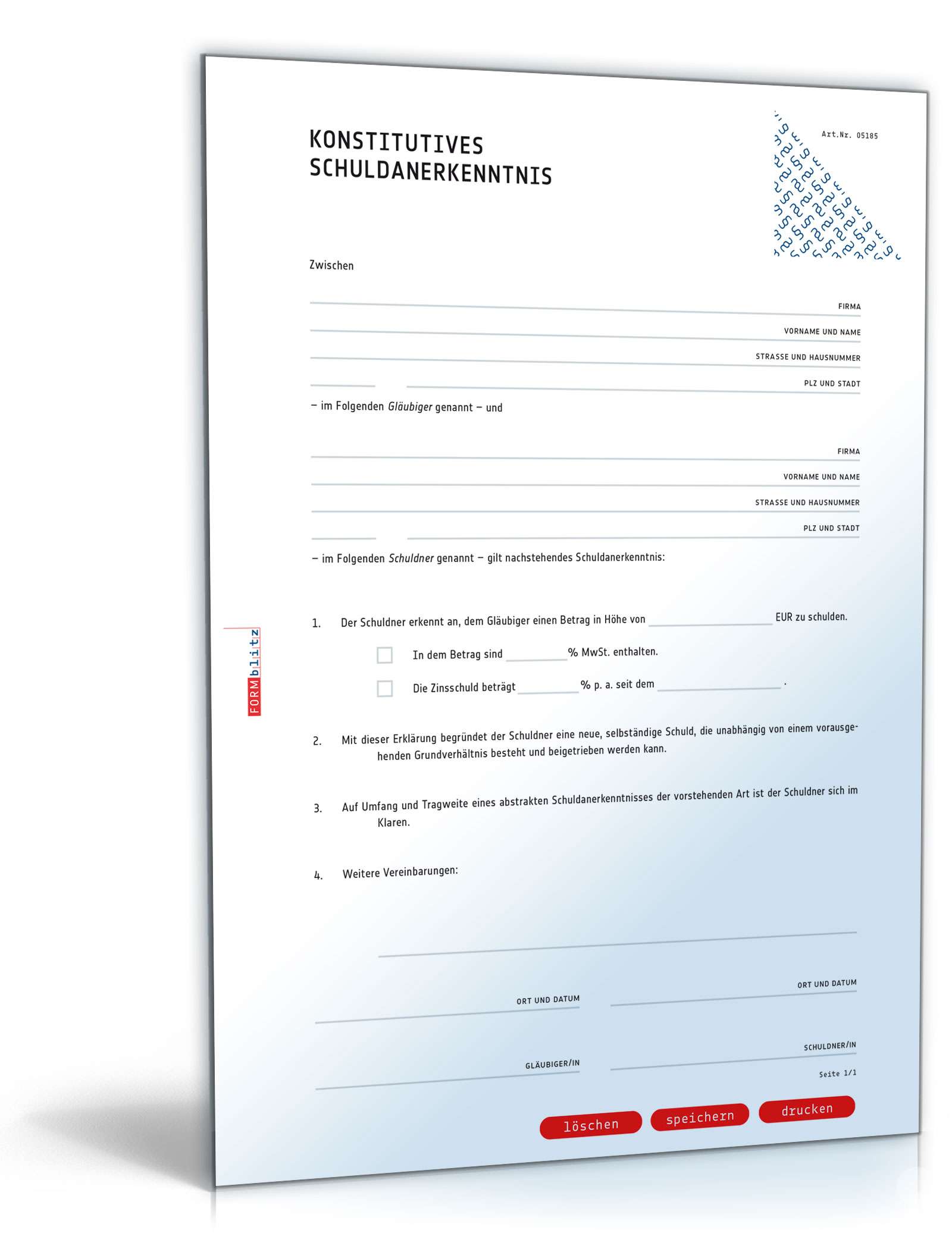 Konstitutives Schuldanerkenntnis PDF
