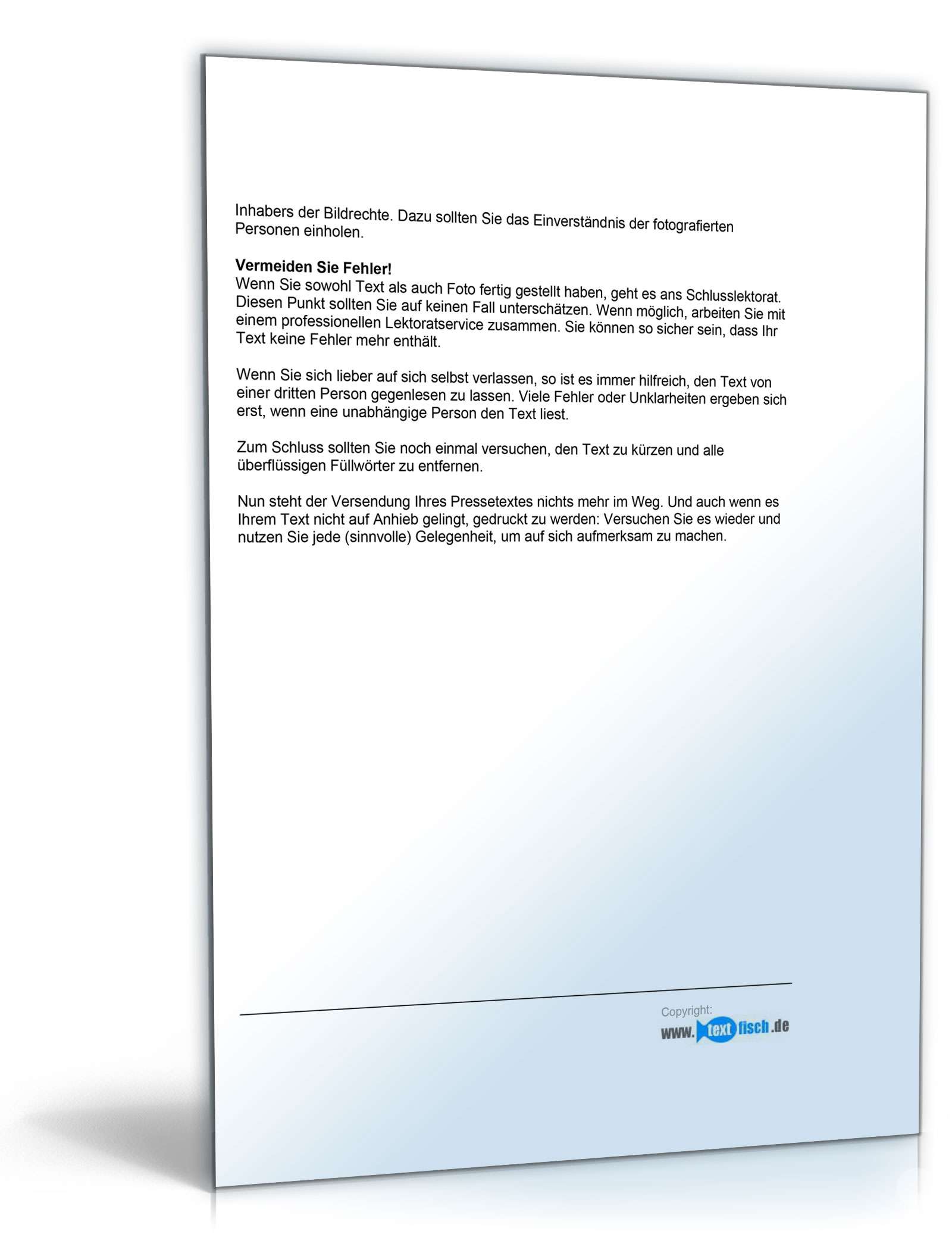 Pressemitteilung Bekanntgabe einer Vereinsgründung (Sportverein)  PDF. Seite: 9