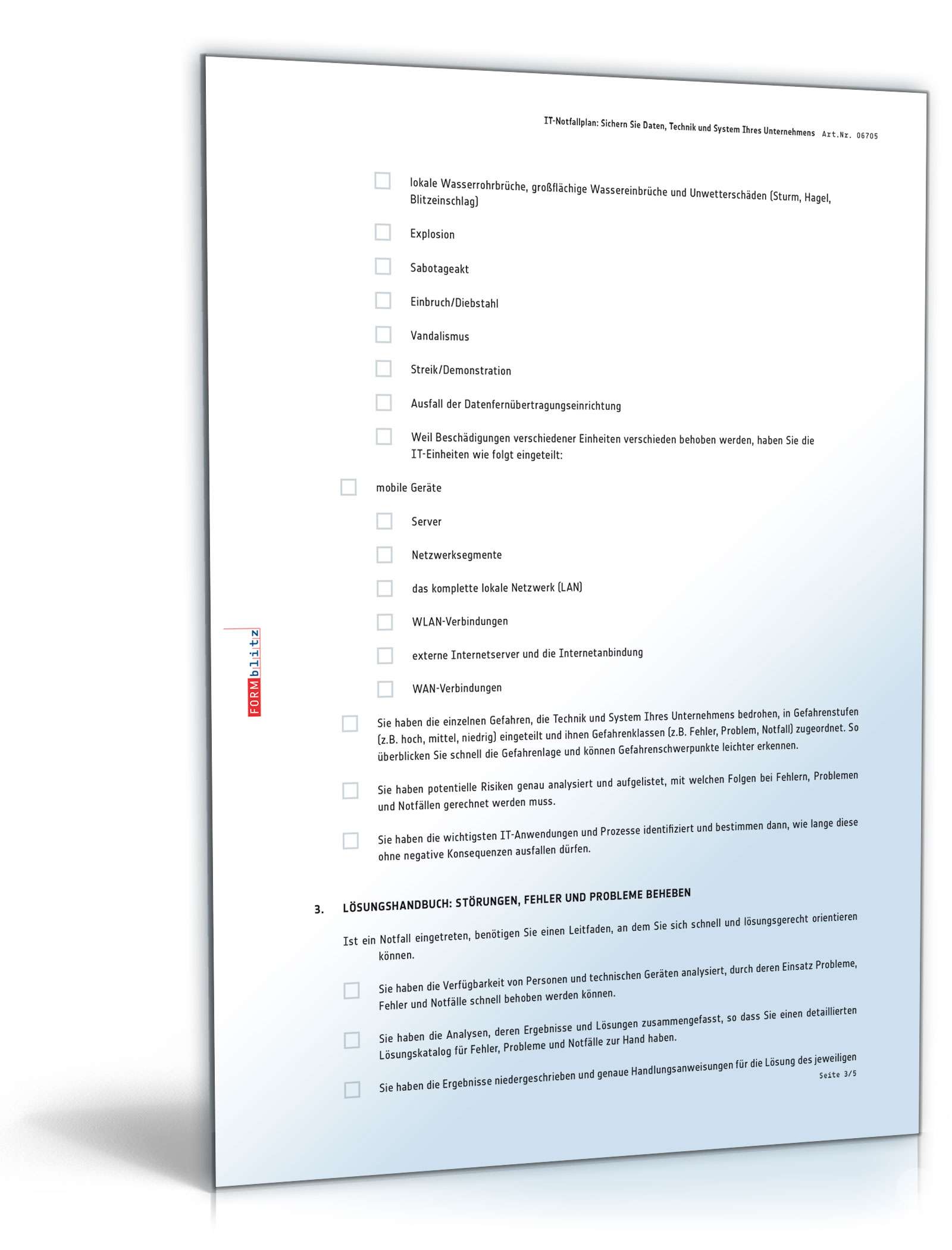 IT-Notfallplan: Sichern Sie Daten, Technik und System Ihres Unternehmens PDF. Seite: 3