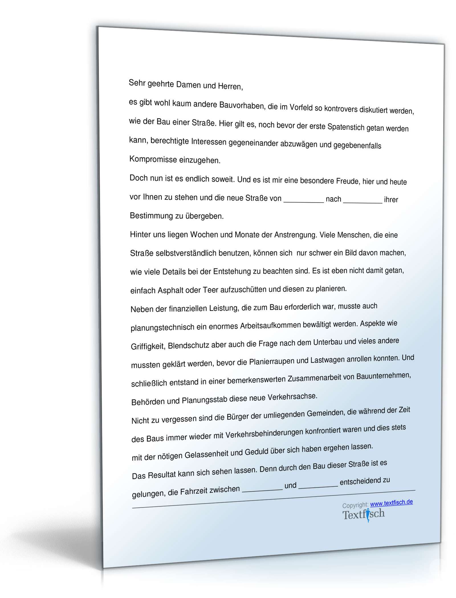 Einweihungsrede - Einweihung einer Straße  PDF. Seite: 2