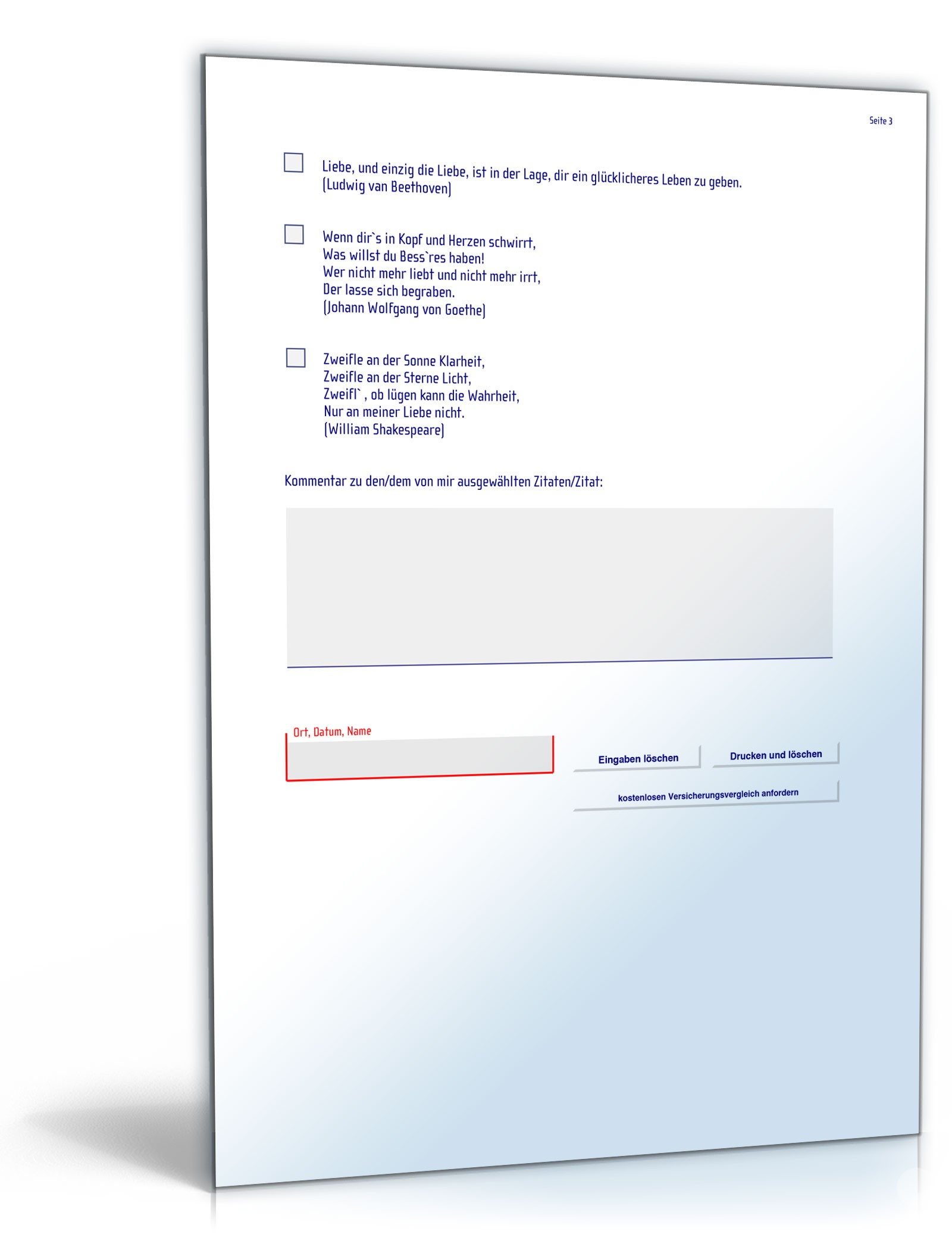 Liebeserklärung zitatgestützt PDF. Seite: 3