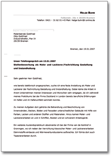 Bewerbung (Maler) Word