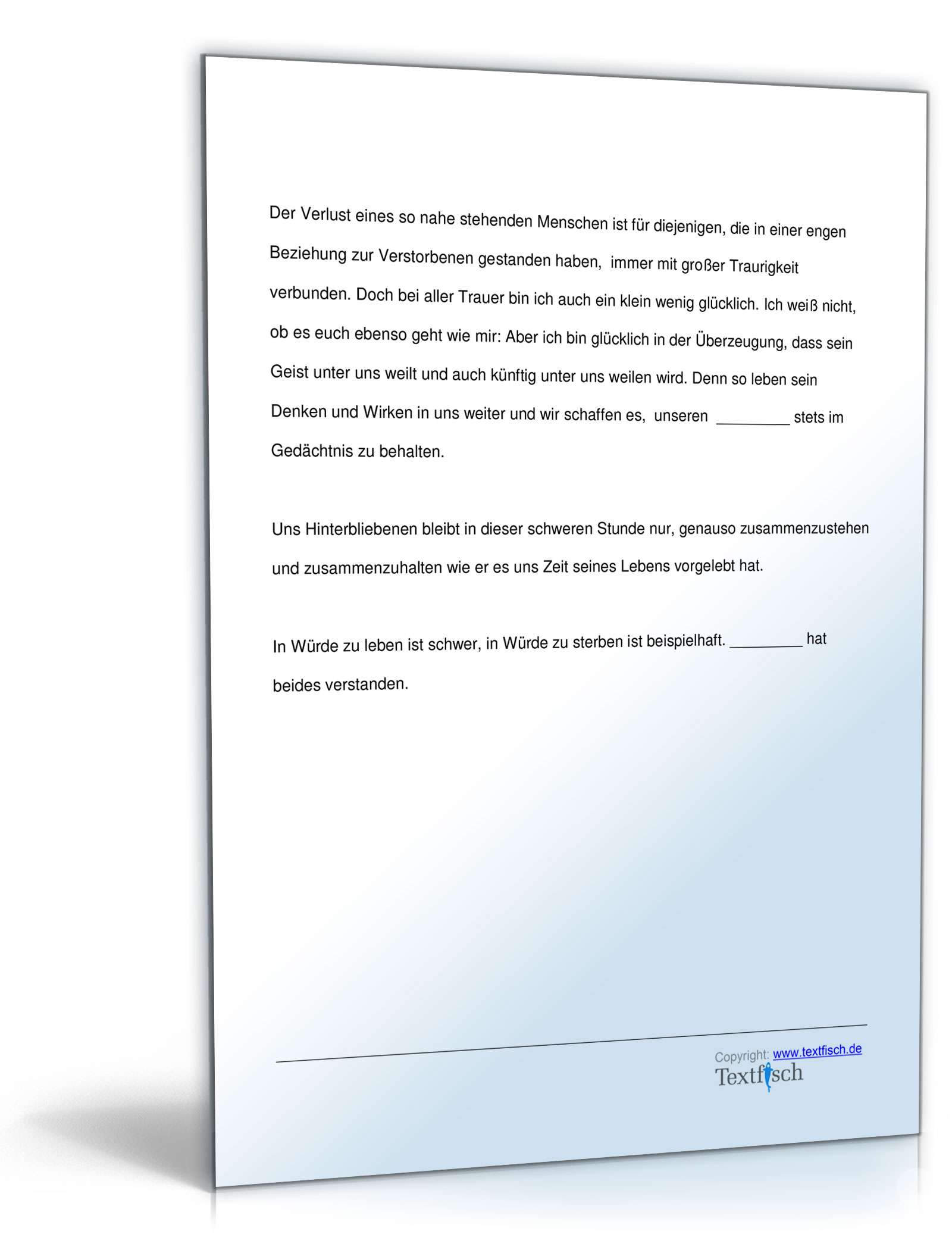 Trauerrede für einen Verstorbenen PDF. Seite: 3