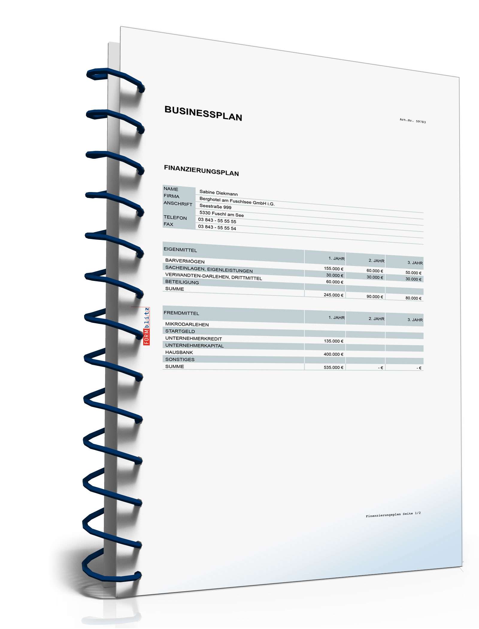 Businessplan für ein Hotel Excel. Seite: 15