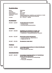 Bewerbungs-Paket Arbeitsplatz Excel