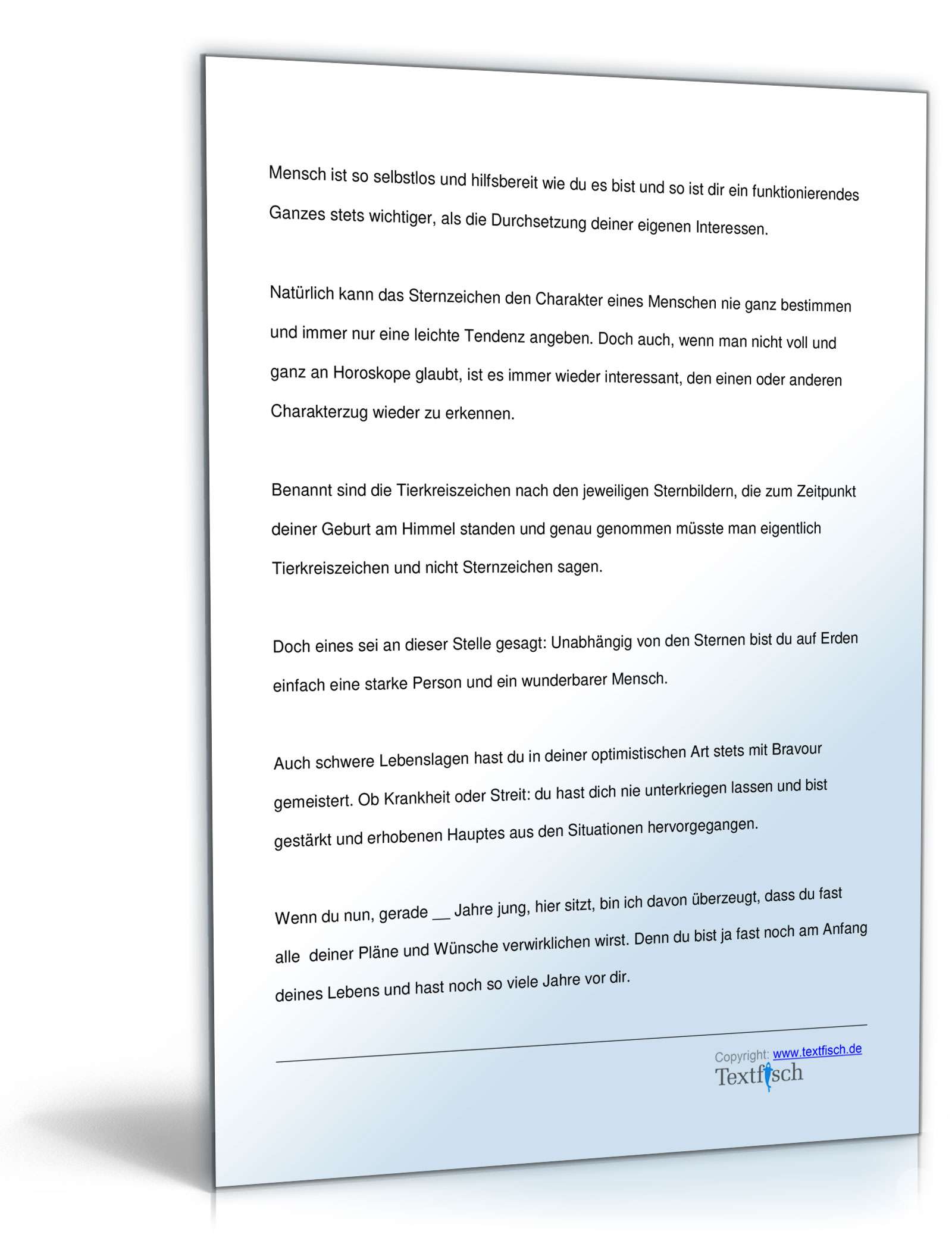 Geburtstagsrede Sternzeichen Fische (männlich)  PDF. Seite: 3