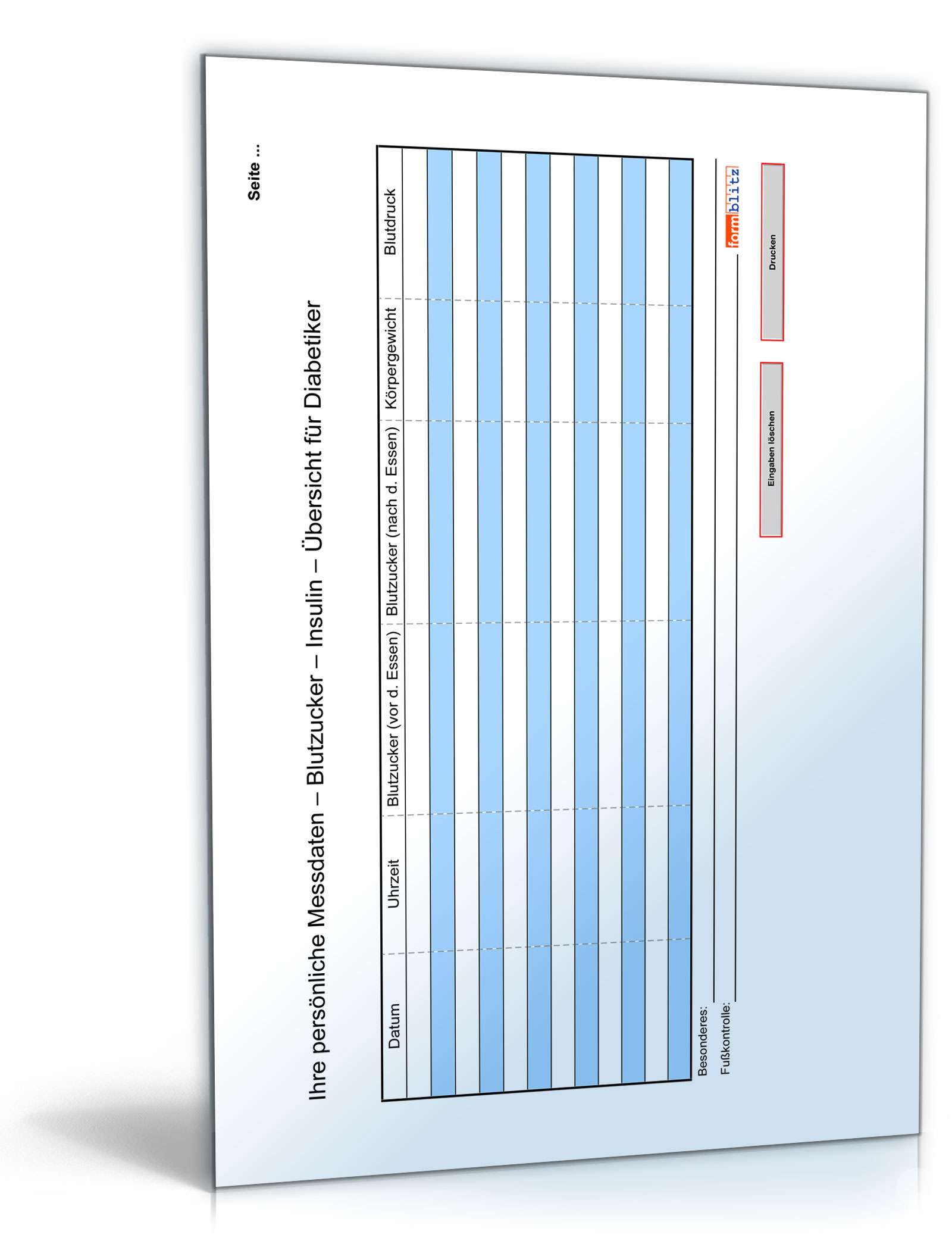 Diabetiker-Tagebuch PDF