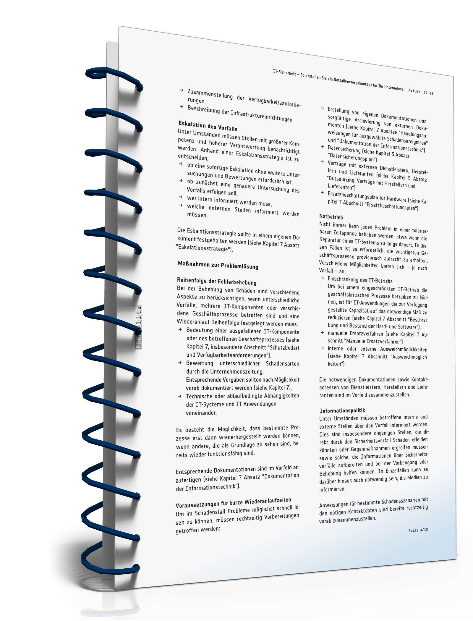 IT-Sicherheit - So erstellen Sie ein Notfallvorsorgekonzept für Ihr Unternehmen PDF. Seite: 5