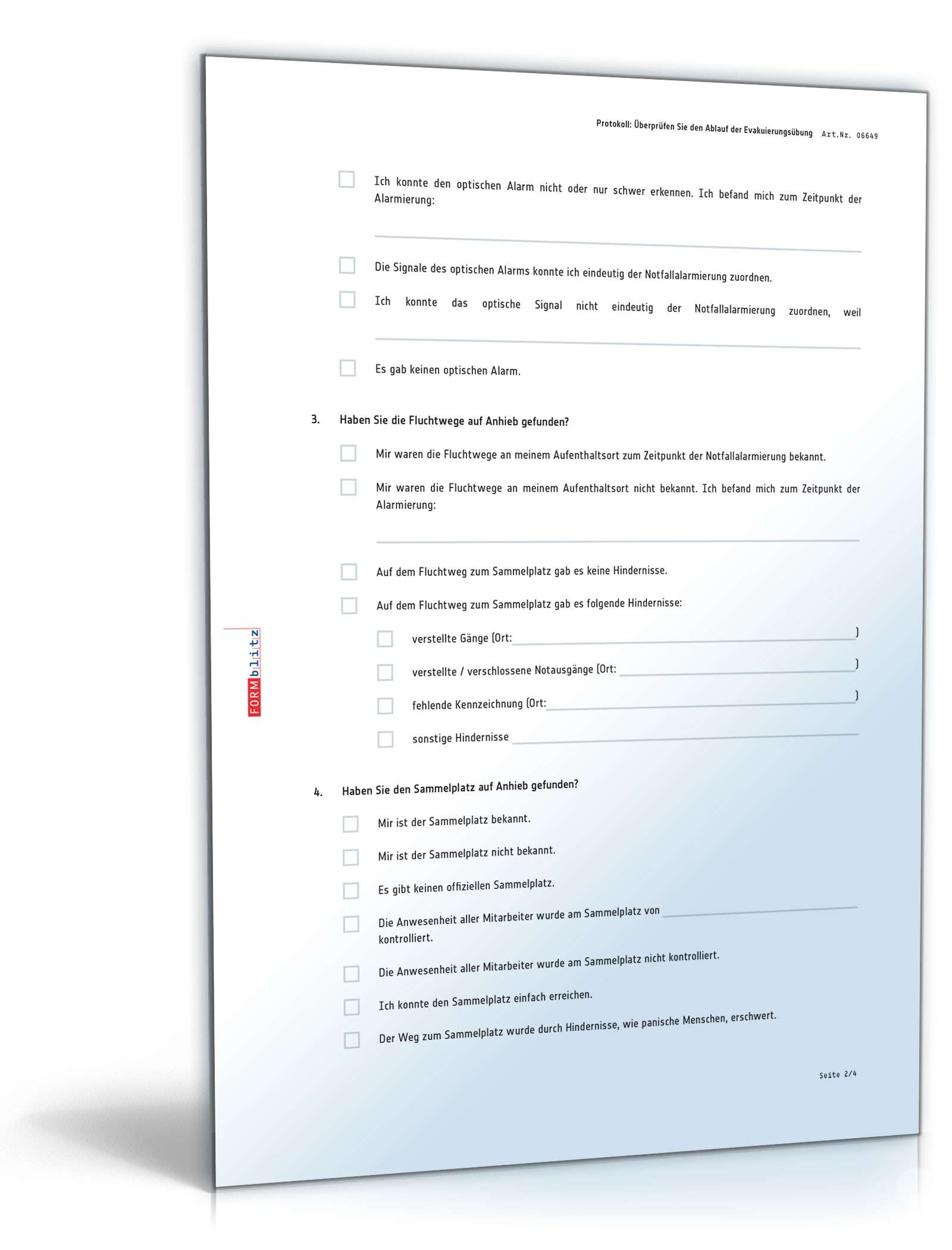Checkliste: Überprüfen Sie den Ablauf der Evakuierung PDF. Seite: 2