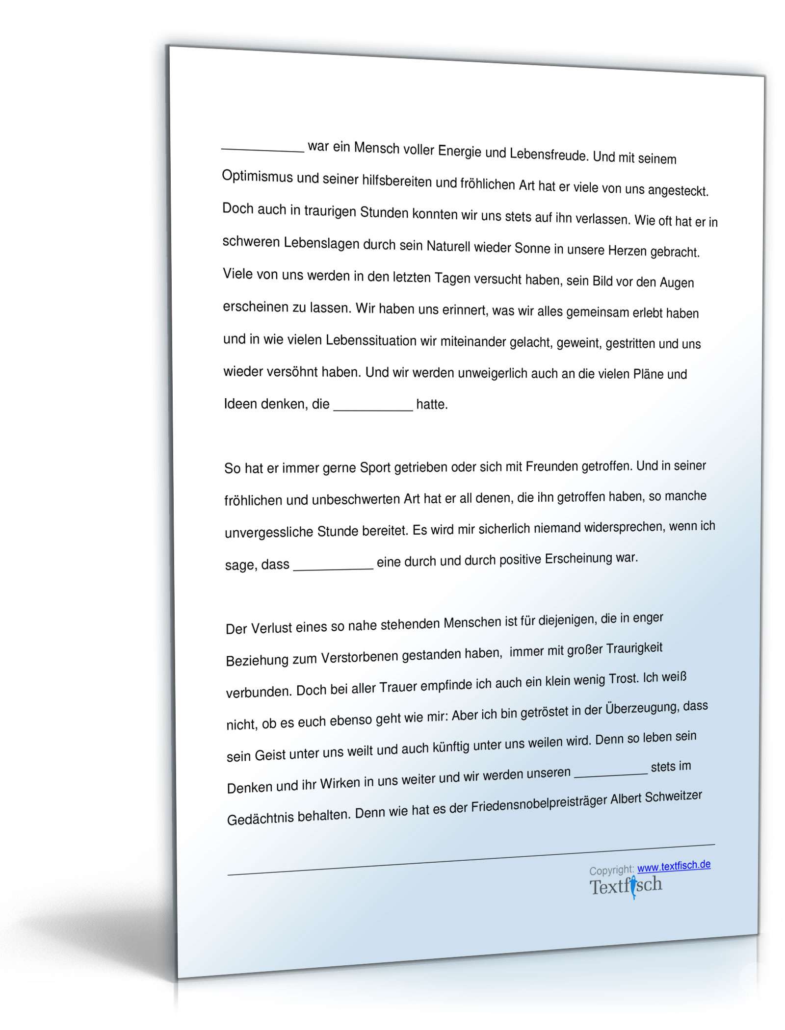 Trauerrede - Sohn stirbt nach Unfall PDF. Seite: 3