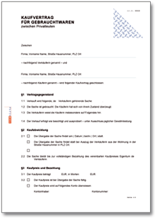 Kaufvertrag allgemein (B2C) Word