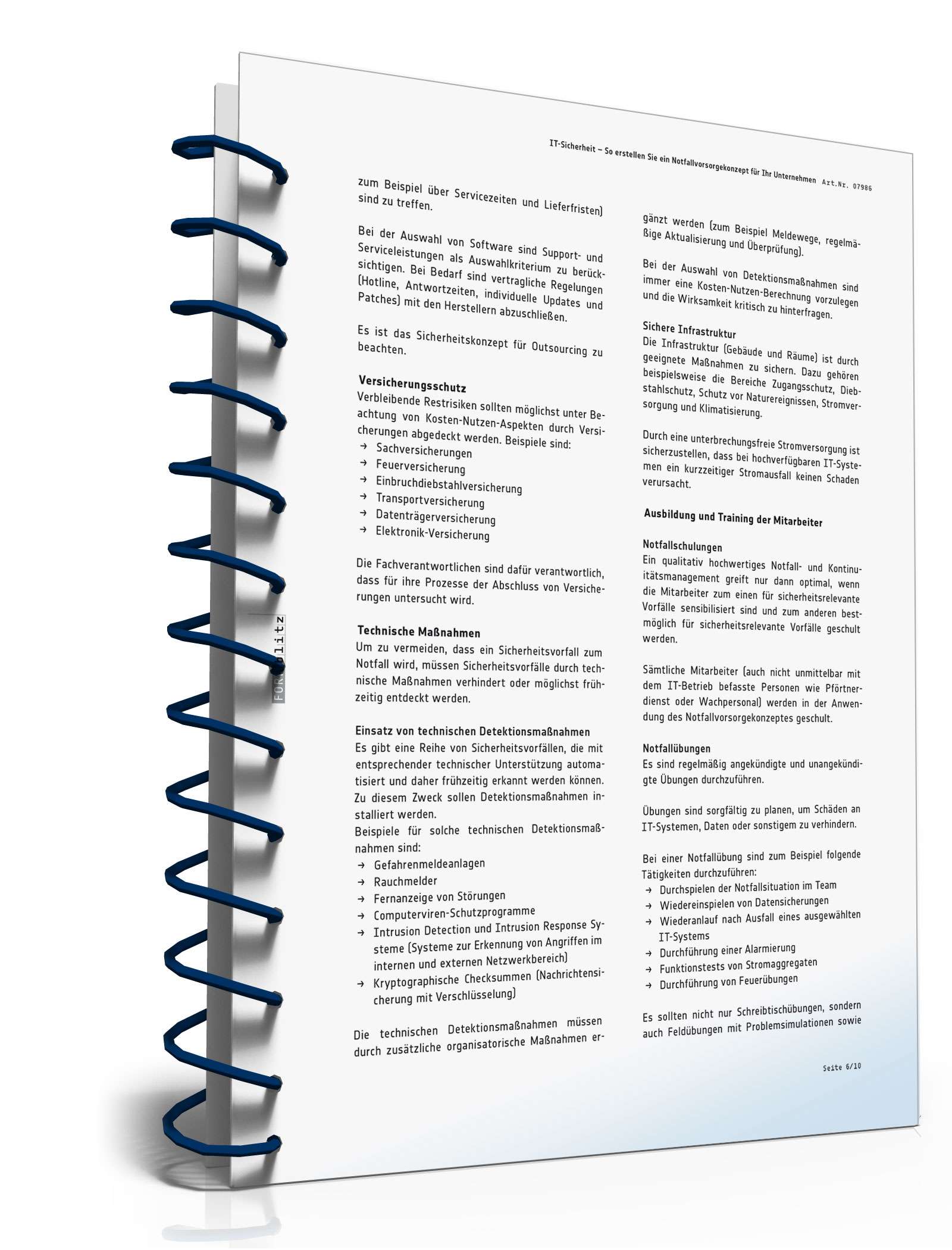 IT-Sicherheit - So erstellen Sie ein Notfallvorsorgekonzept für Ihr Unternehmen PDF. Seite: 7