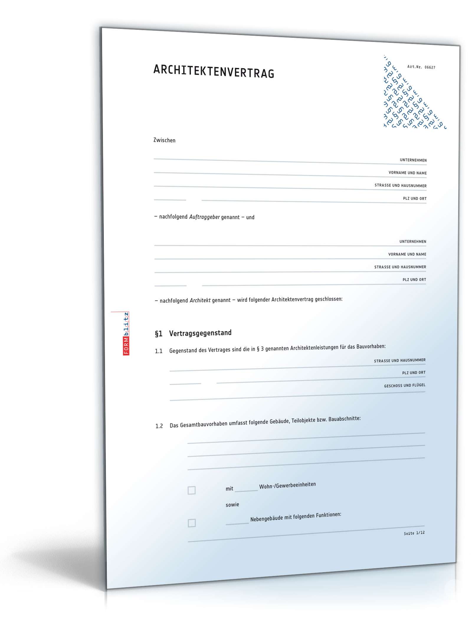 Architektenvertrag PDF