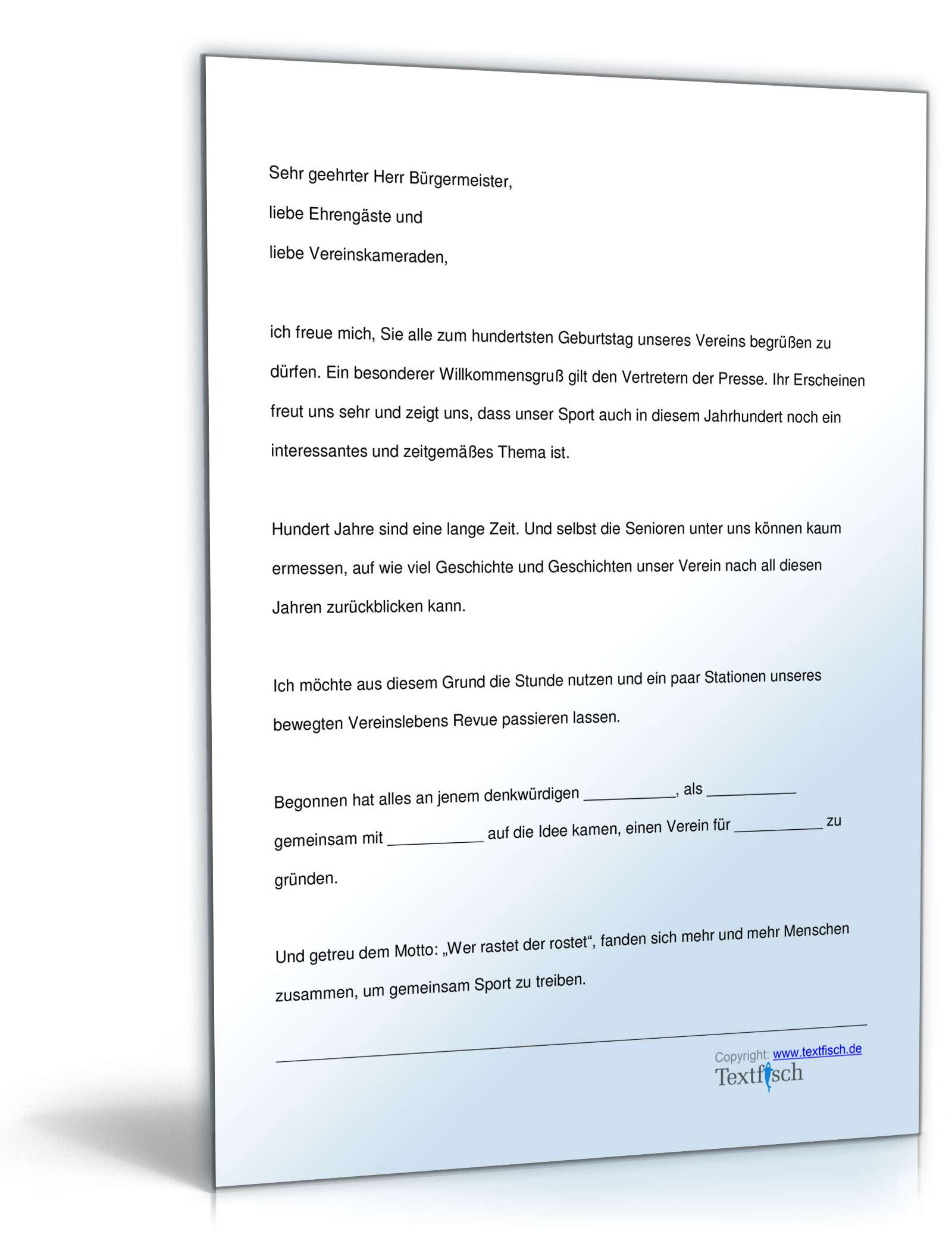 Jubiläumsrede Sportverein  PDF. Seite: 2