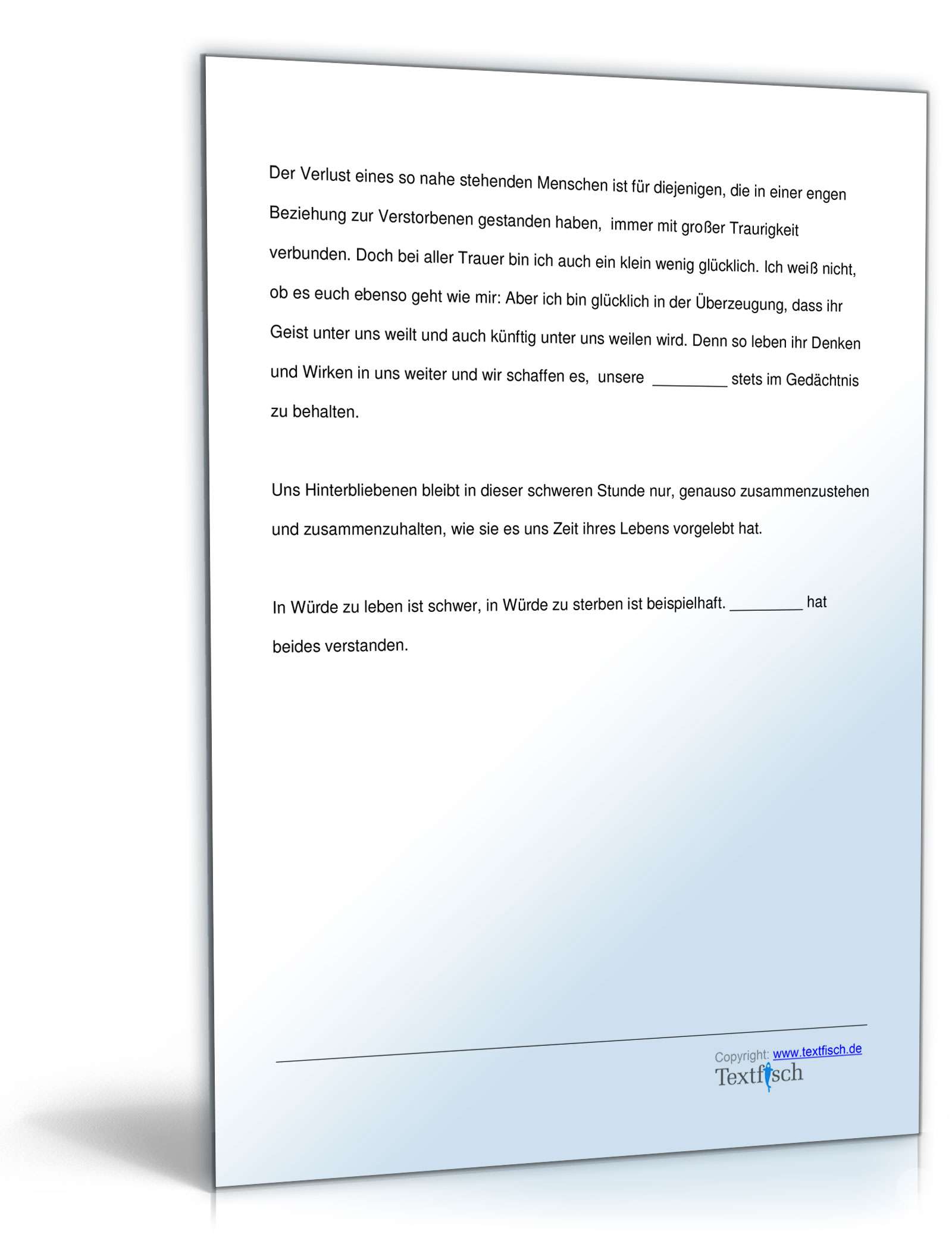 Trauerrede für eine Verstorbene PDF. Seite: 3