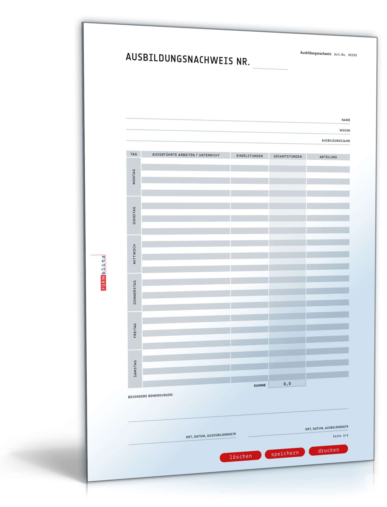 Ausbildungsnachweis PDF. Seite: 3