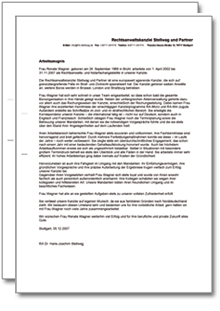Dienstzeugnis-Paket Rechtsanwaltsfachangestellte Excel