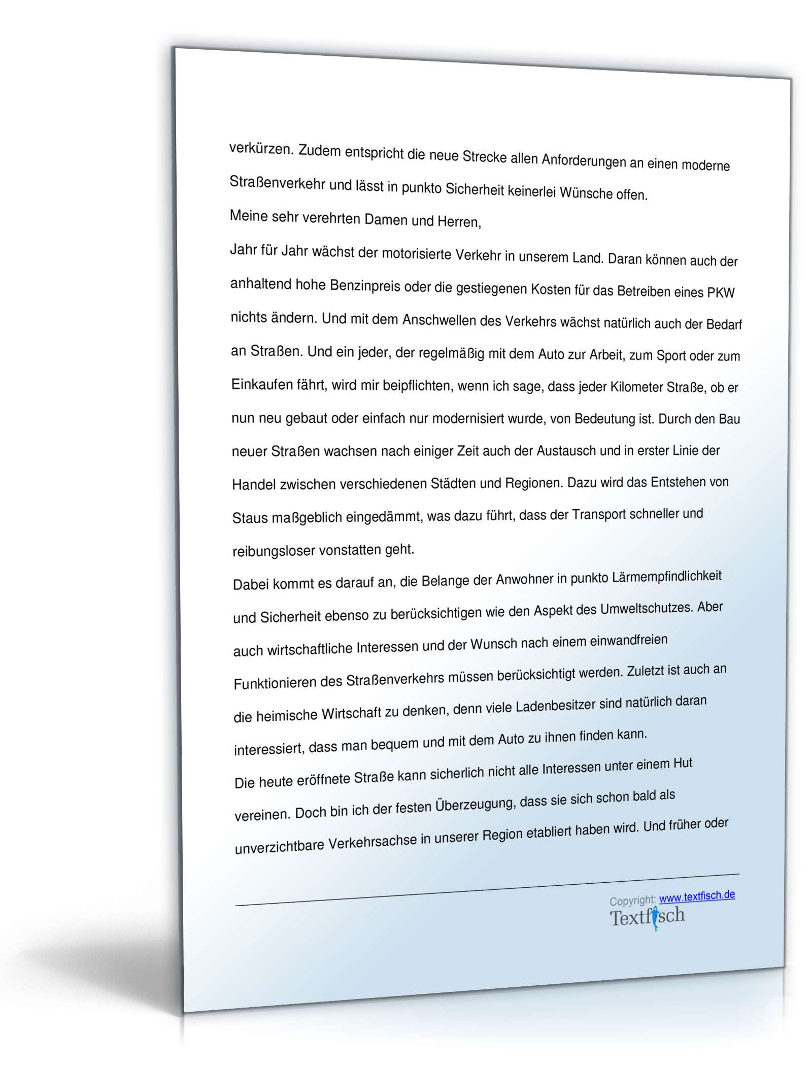 Einweihungsrede - Einweihung einer Straße  PDF. Seite: 3