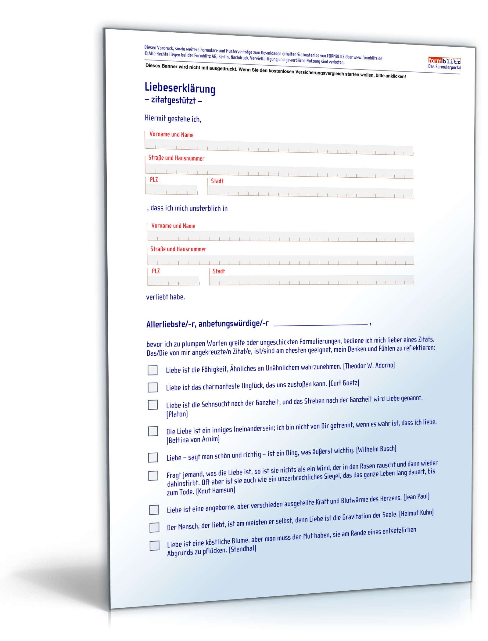 Liebeserklärung zitatgestützt PDF