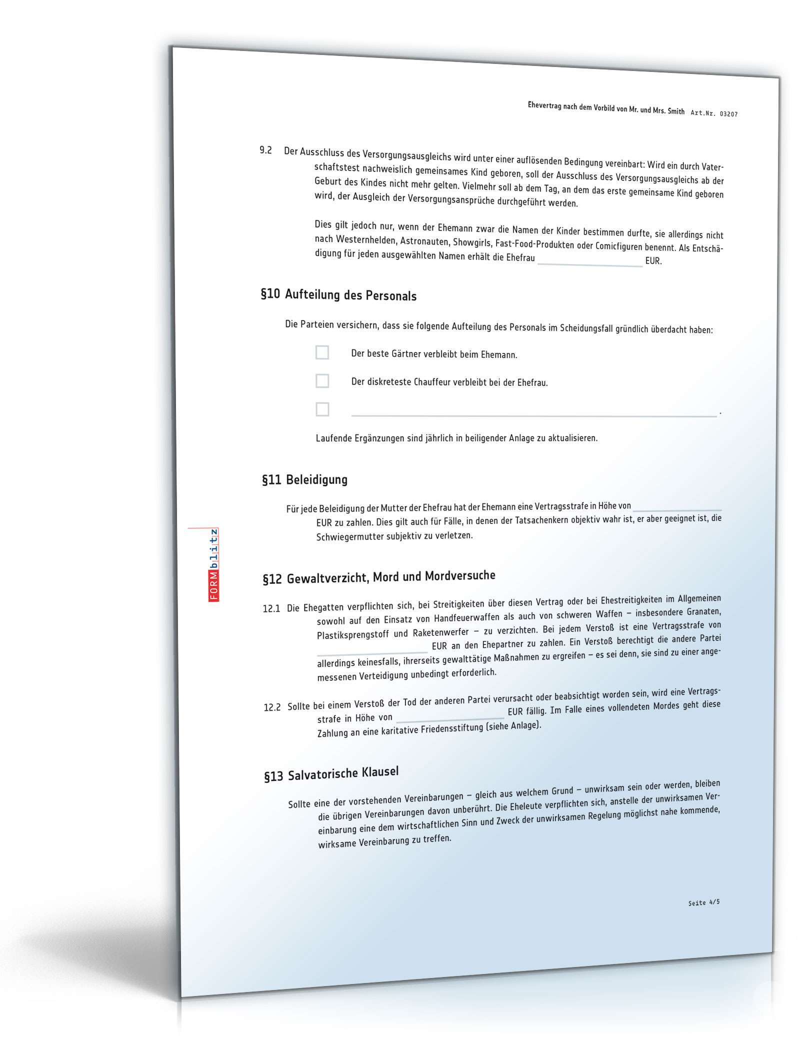 Ehevertrag für Mr. und Mrs. Smith PDF. Seite: 4