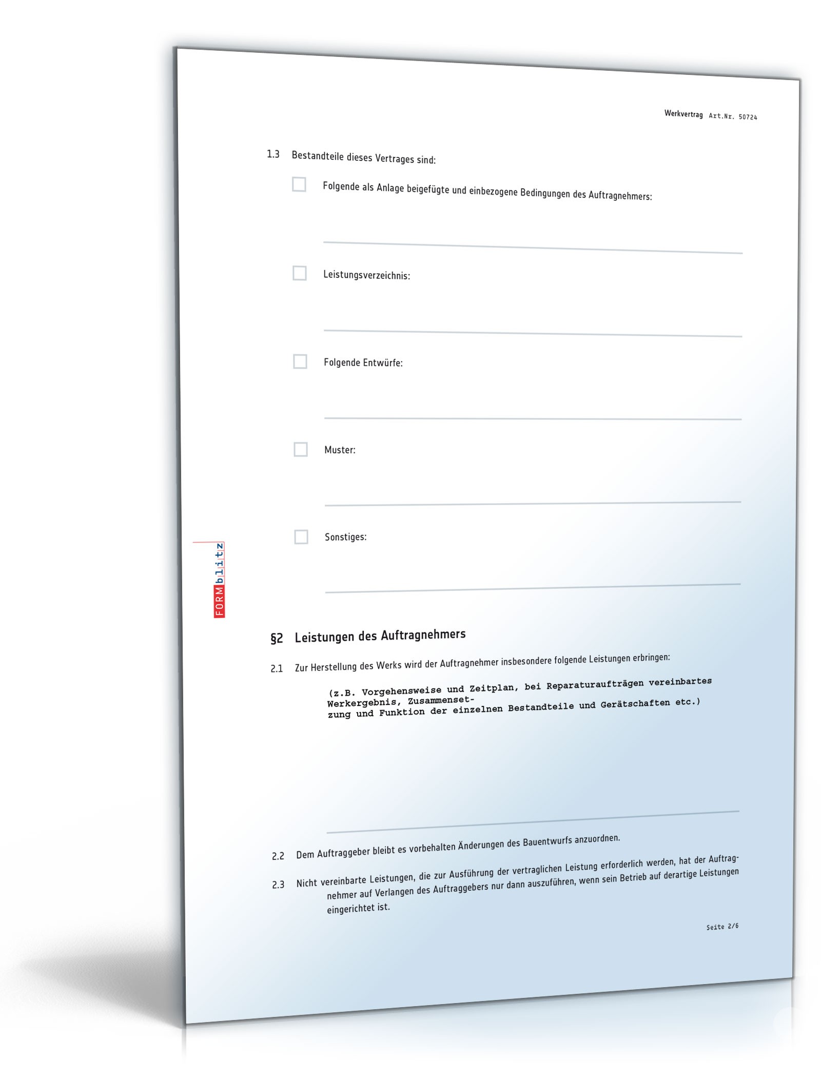 Werkvertrag (allgemein) PDF. Seite: 2