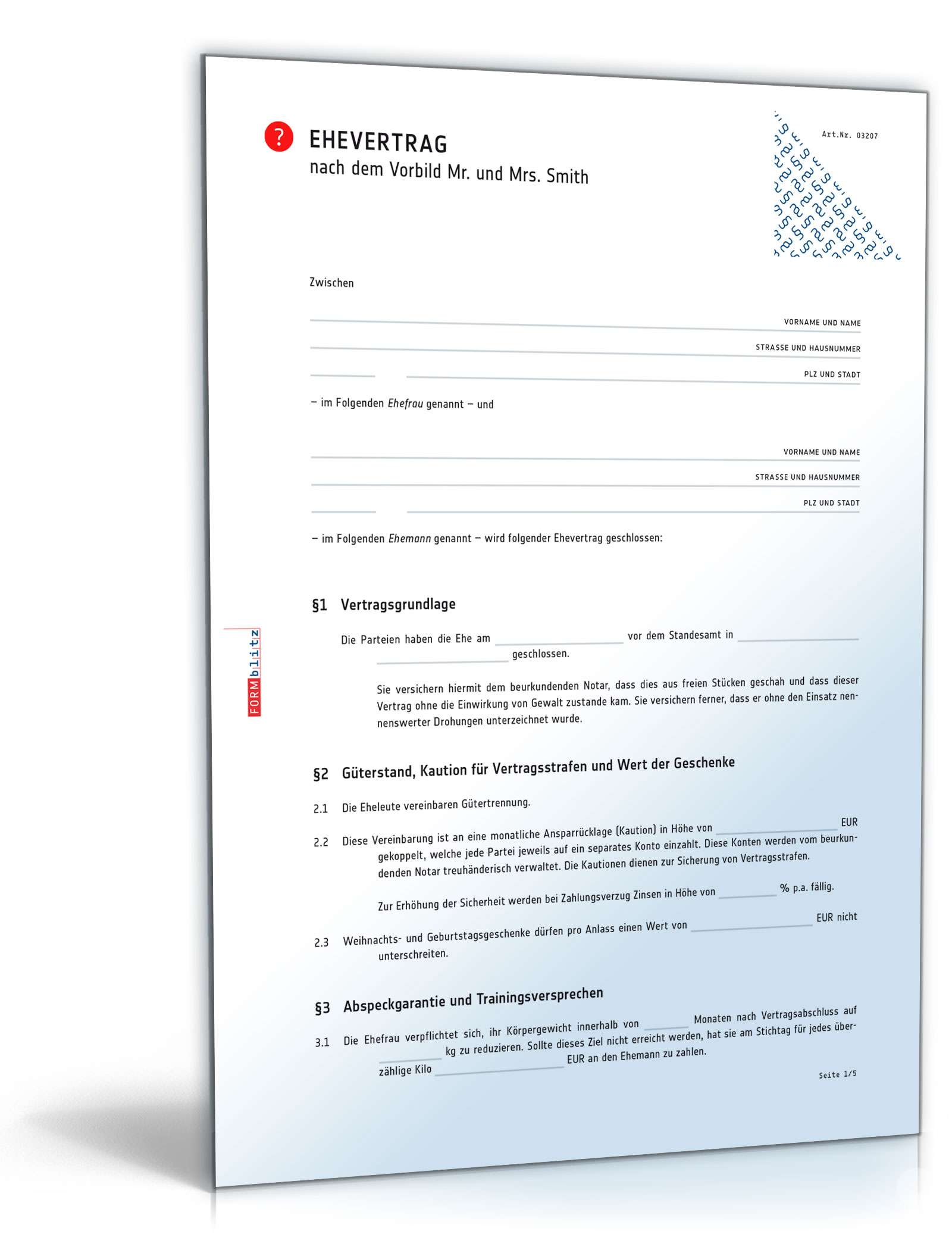 Ehevertrag für Mr. und Mrs. Smith PDF