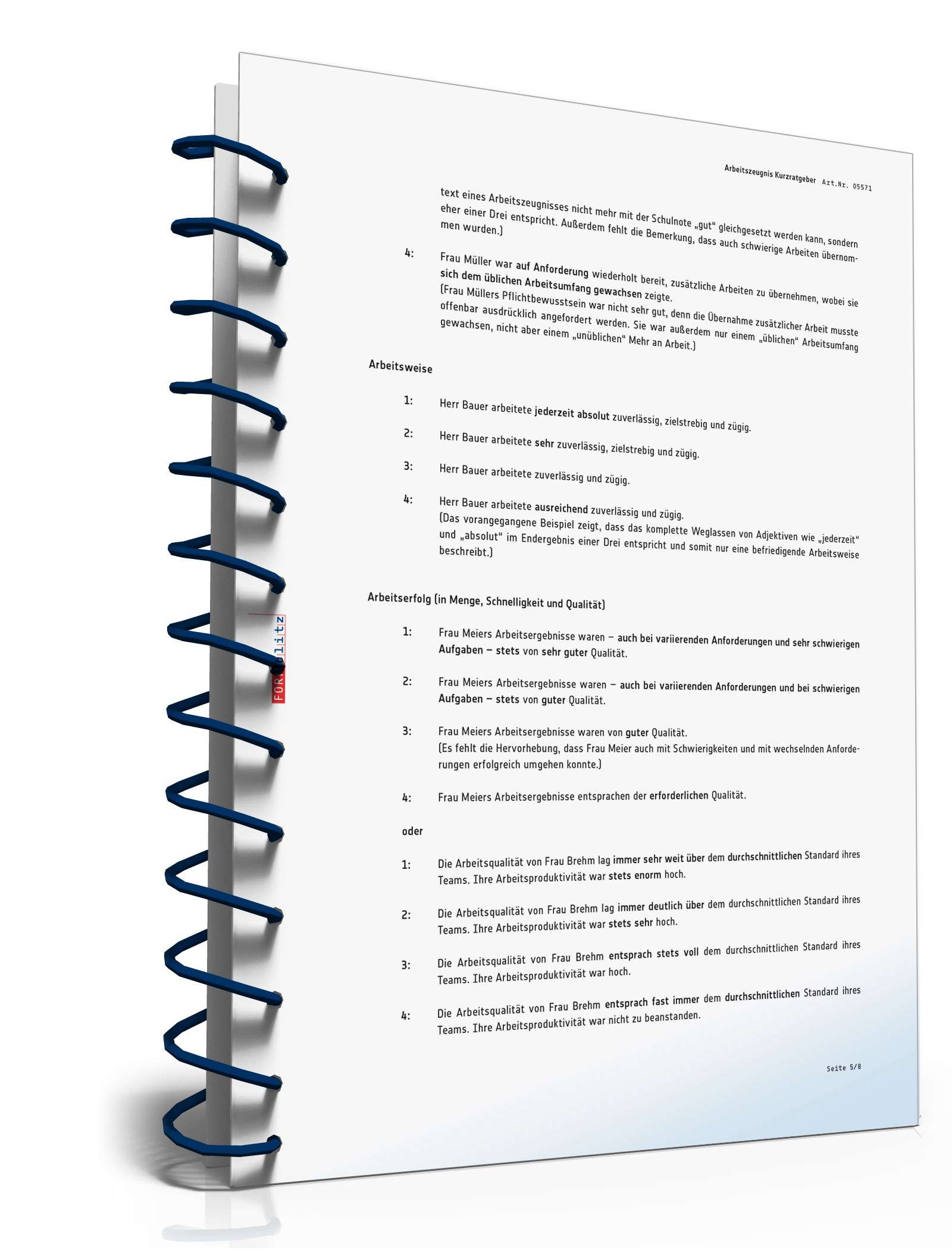 Das Arbeitszeugnis – korrekt erstellt und richtig interpretiert PDF. Seite: 6