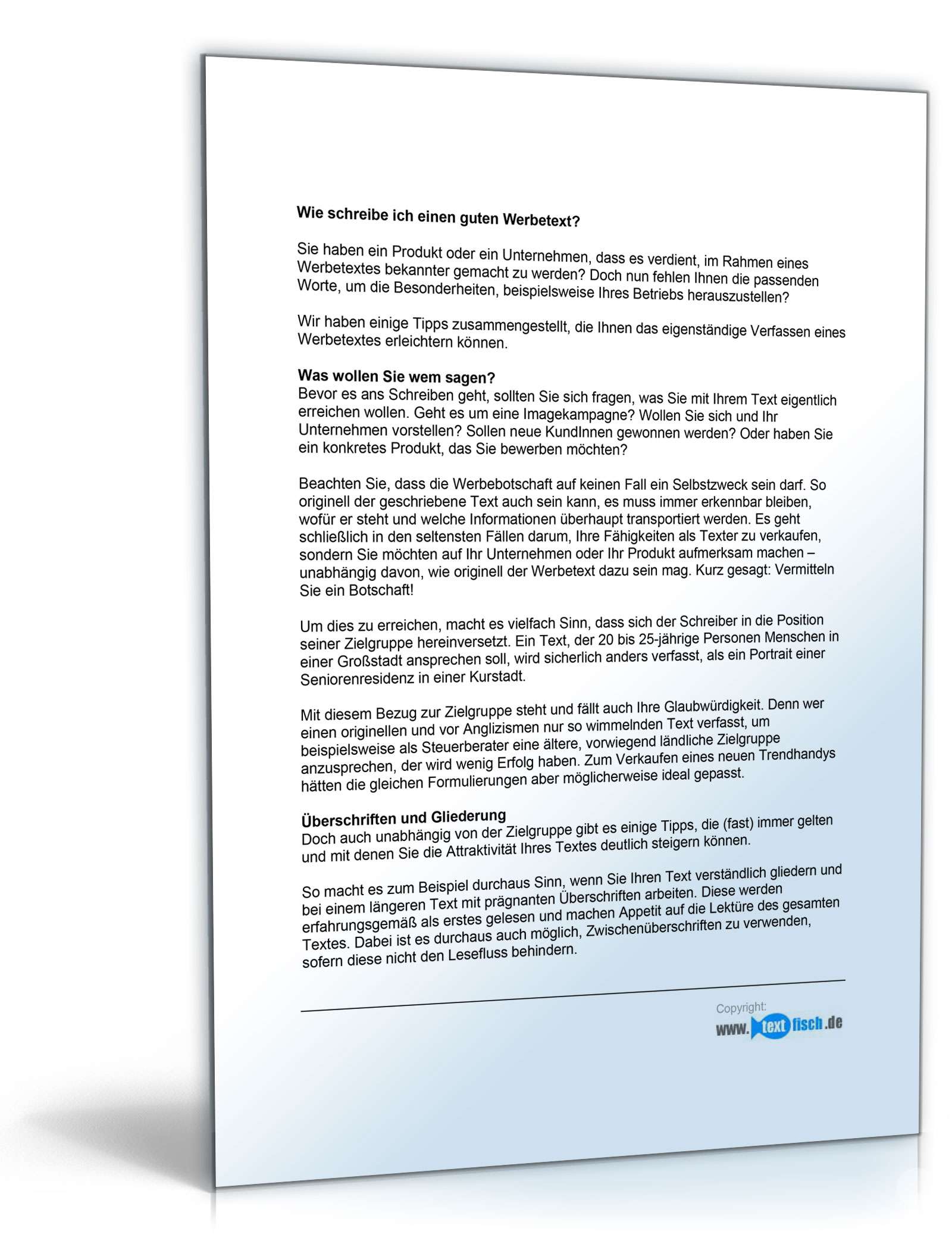 Werbetext für einen Finanzberater PDF. Seite: 2
