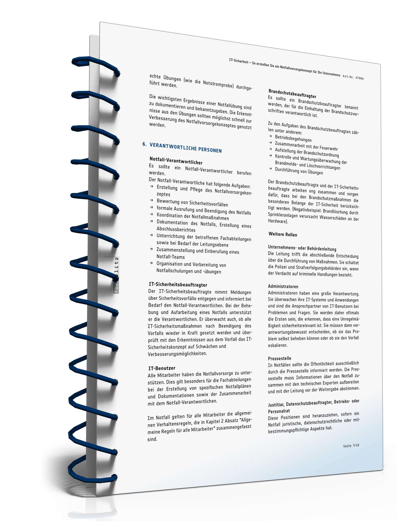 IT-Sicherheit - So erstellen Sie ein Notfallvorsorgekonzept für Ihr Unternehmen PDF. Seite: 8