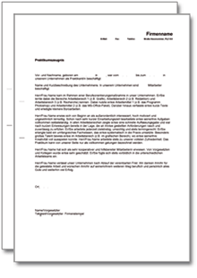 Praktikumszeugnis-Paket (allgemein) Excel