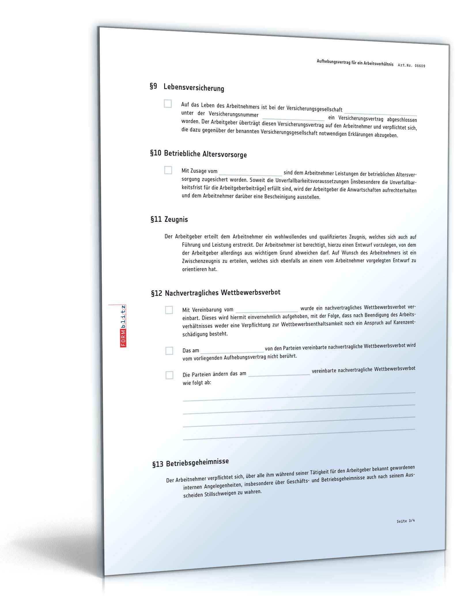 Aufhebungsvertrag für ein Arbeitsverhältnis PDF. Seite: 3