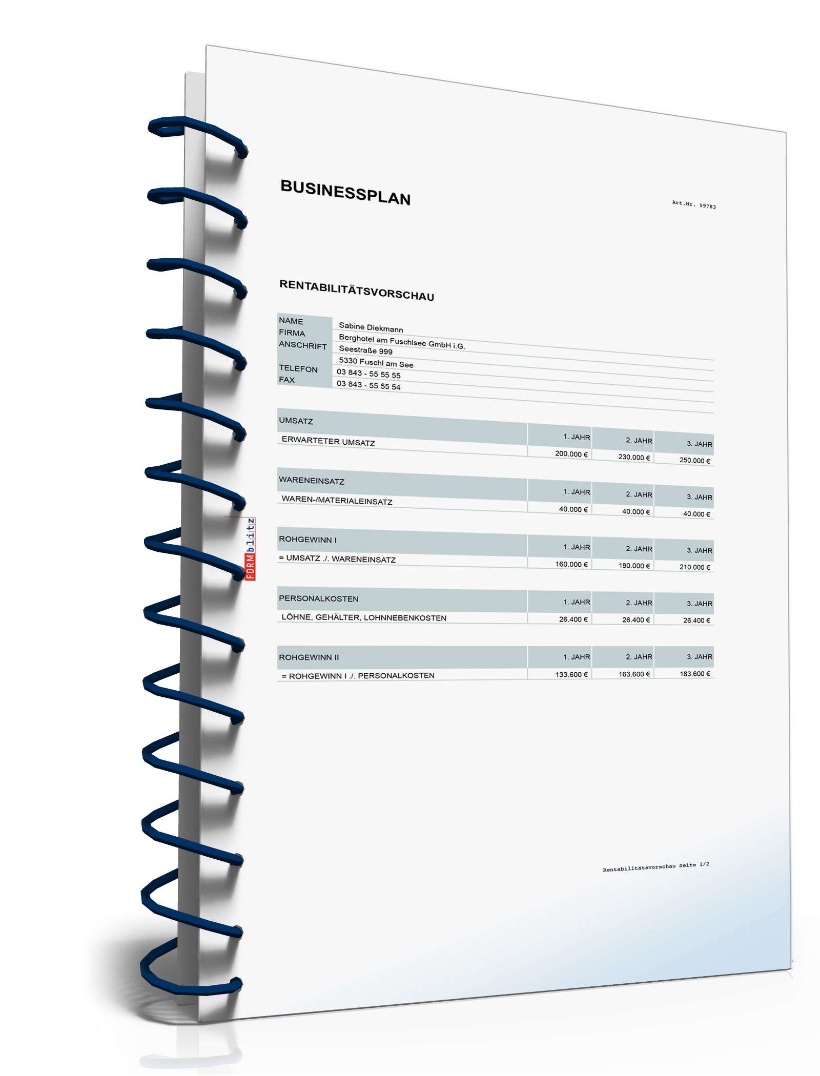 Businessplan für ein Hotel Excel. Seite: 13