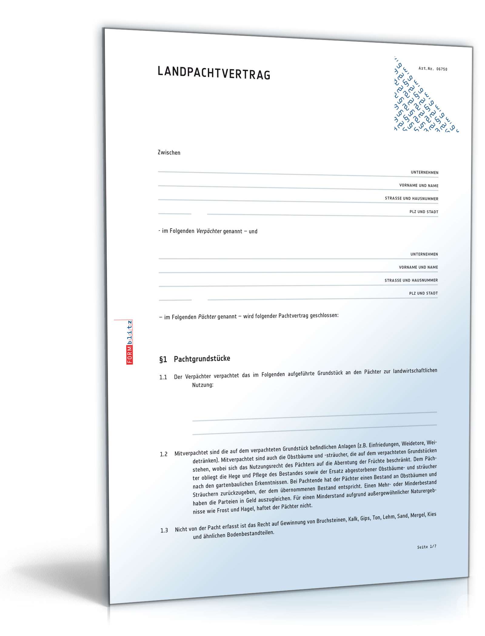 Landpachtvertrag PDF