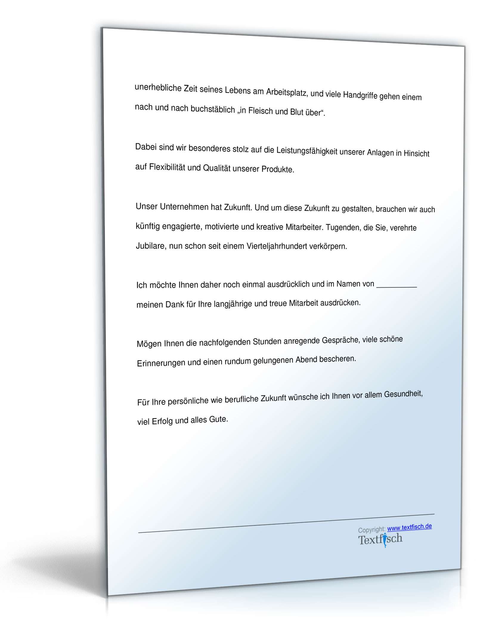 Jubiläumsrede - Zugehörigkeit zu einer Firma PDF. Seite: 5