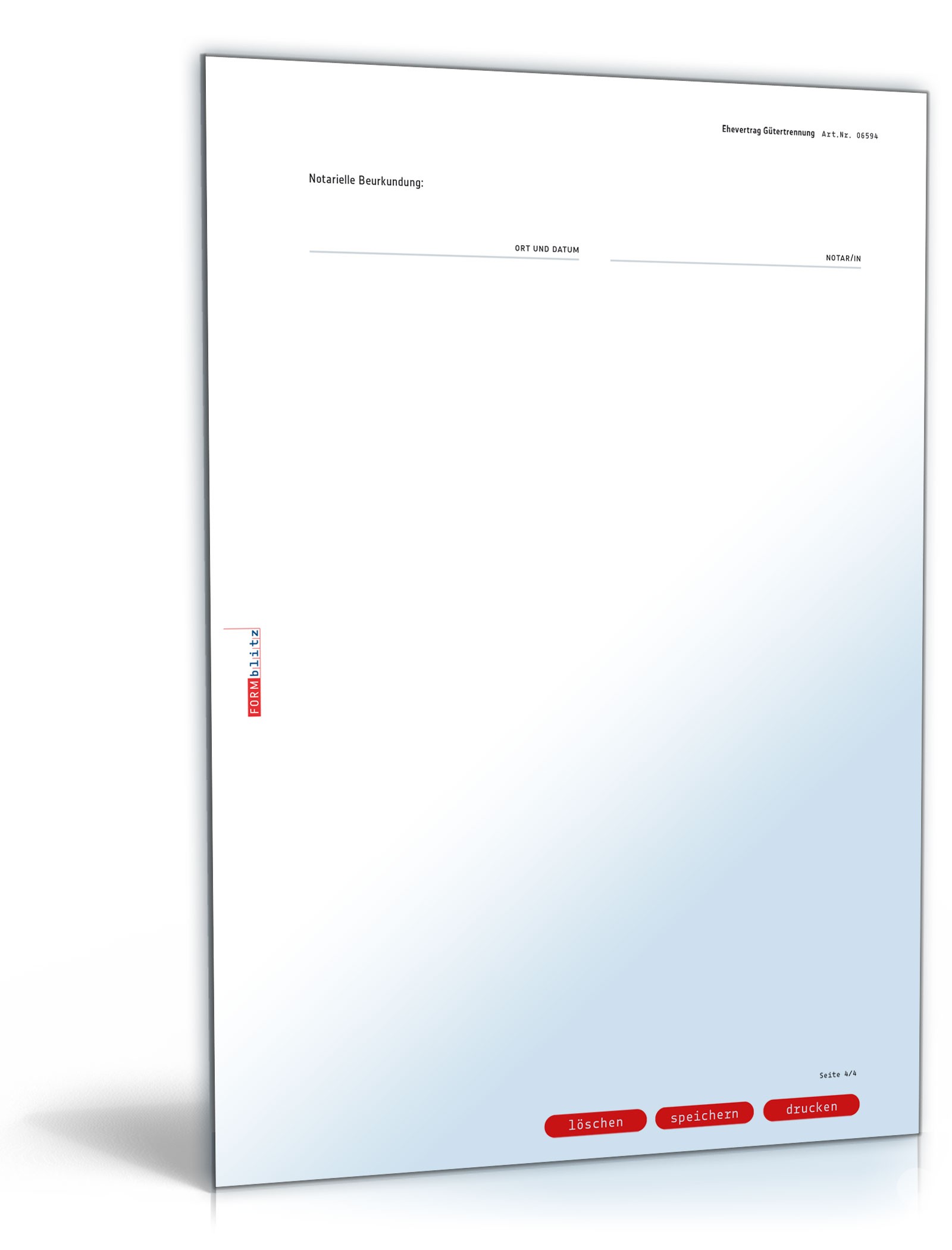 Ehevertrag mit Gütertrennung PDF. Seite: 4