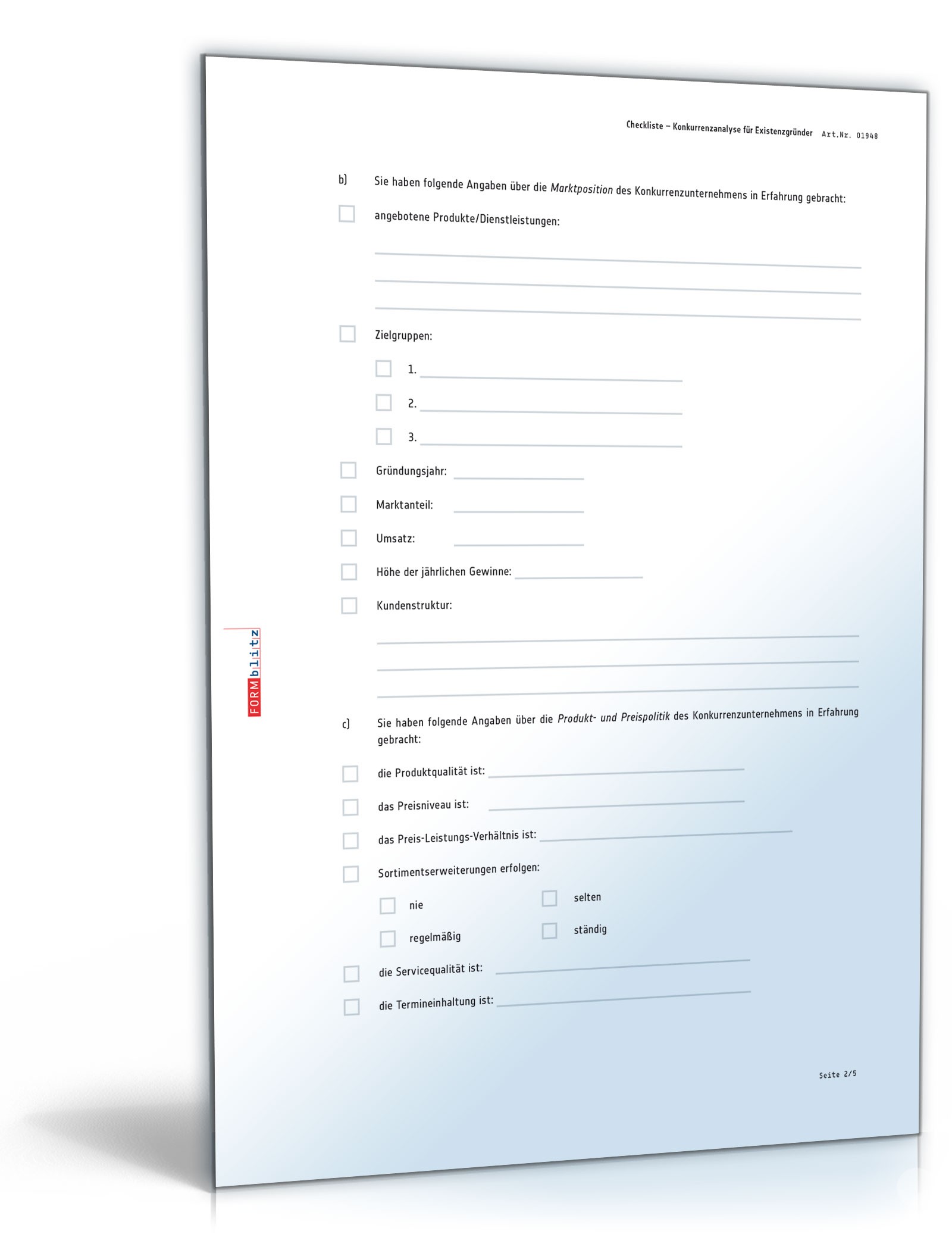 Konkurrenzanalyse für Existenzgründer PDF. Seite: 2