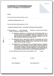 Kundenschutzvereinbarung Word